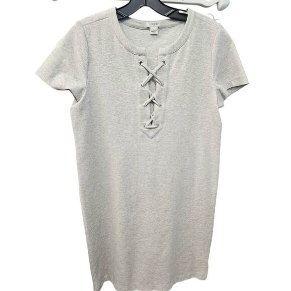 j crew lace up shirt dress J Crew Wren lace-trim shirtdress midi by J Crew